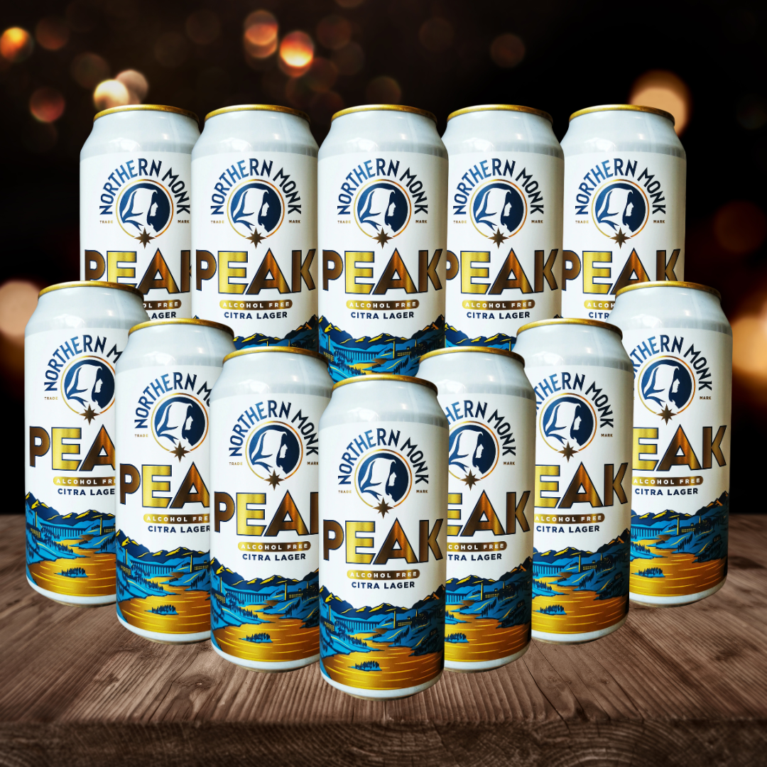 Northern Monk Peak AF Low Alcohol Citra Lager 440ml Cans - 0.5% ABV (12 Pack)