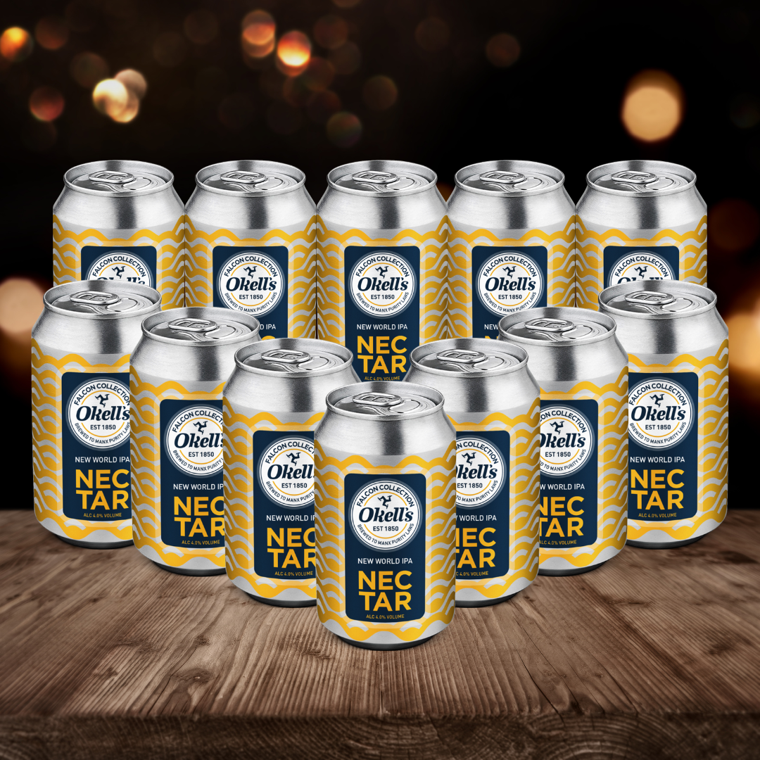 Okell's Isle of Man Nectar New World IPA 330ml Cans - 4.0% ABV (12 Pack) - BEERHUNTER