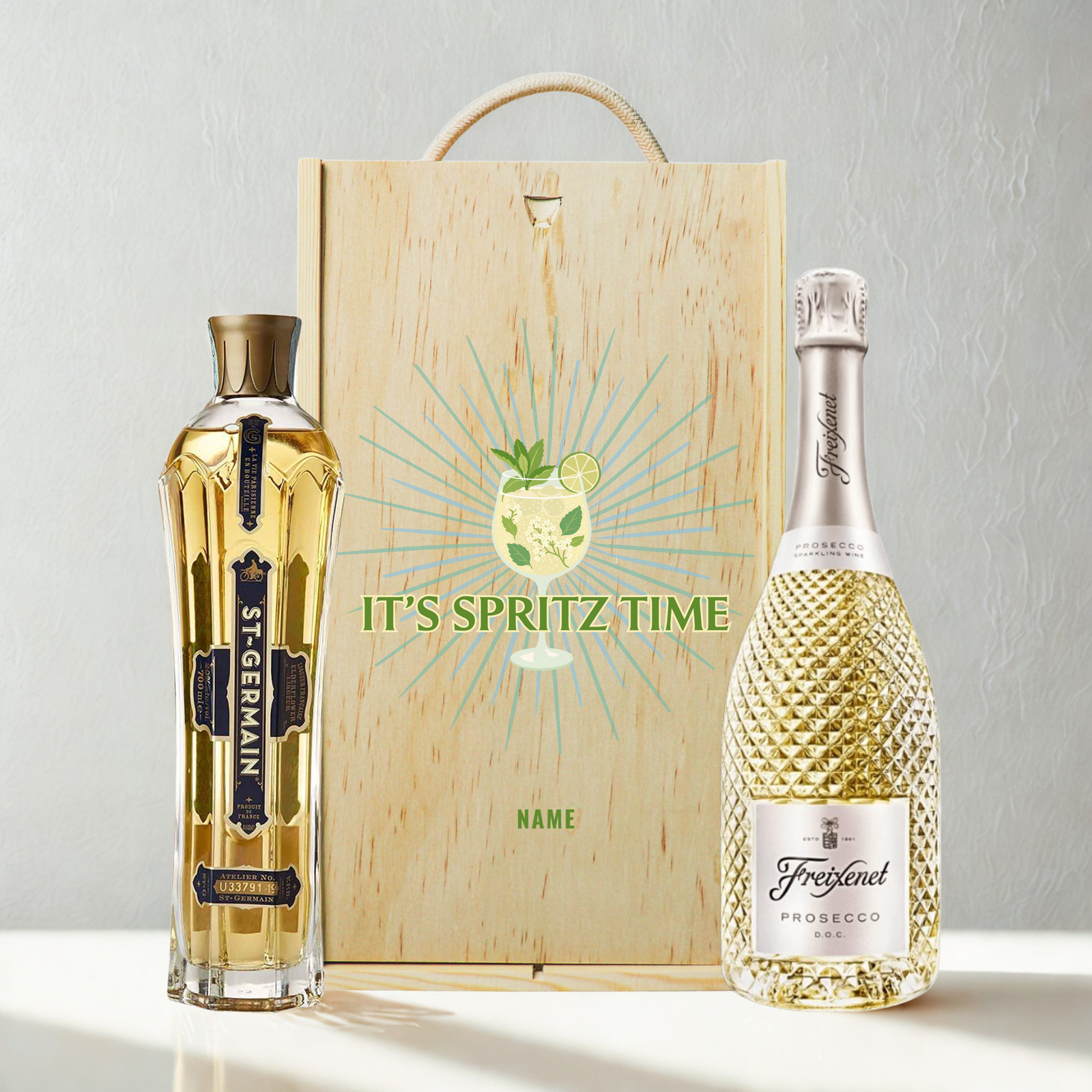 Personalised Hugo Spritz Gift Set with Freixenet Prosecco