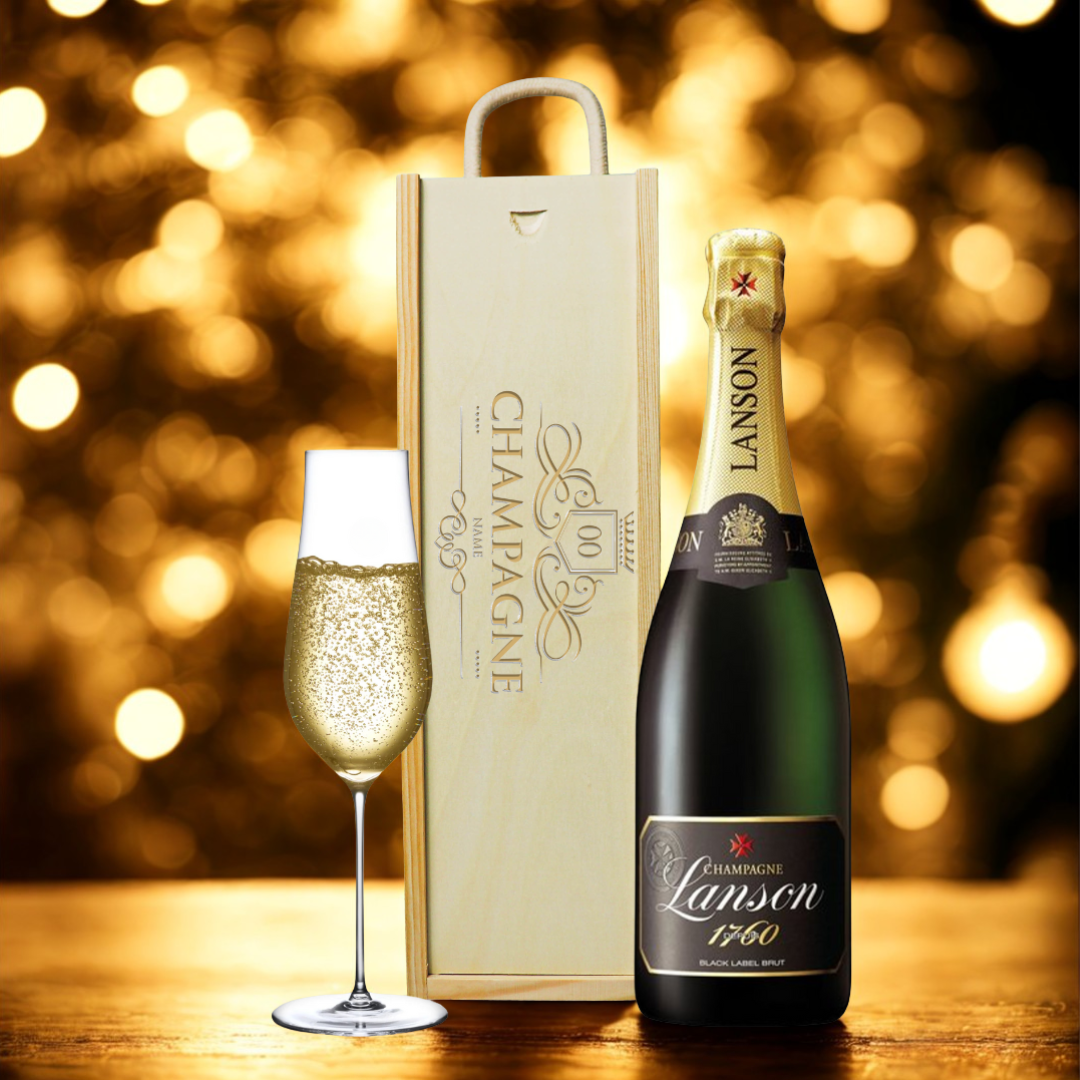 Personalised Lanson Champagne Gift Set – 75cl