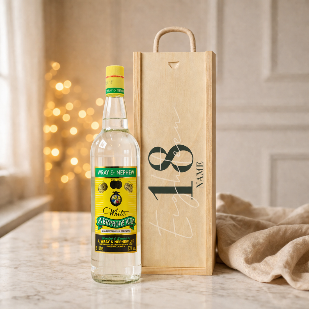 Personalised Birthday Rum Gift Set – 70cl with Personalised Lid