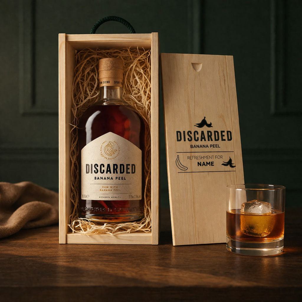 Personalised Discarded Banana Peel Rum Gift Set - 70cl (37.5% ABV)
