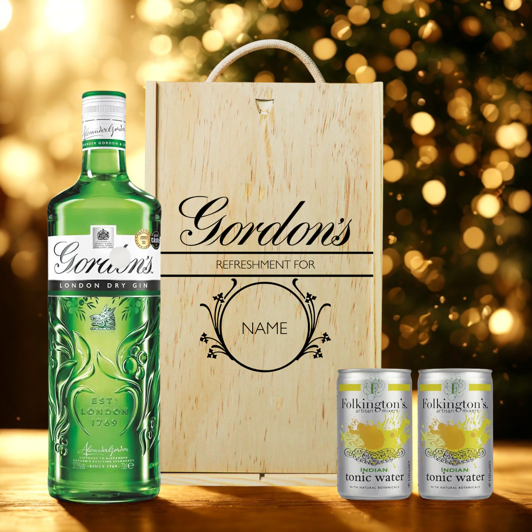 Personalised Gordons London Dry Gin Gift Set (70cl)