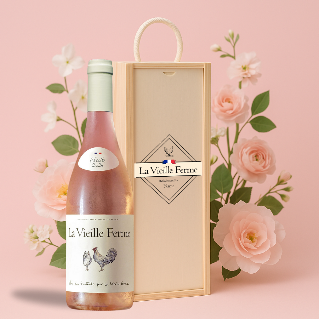 Personalised La Vieille Ferme Rose Wine Gift Set (75cl)
