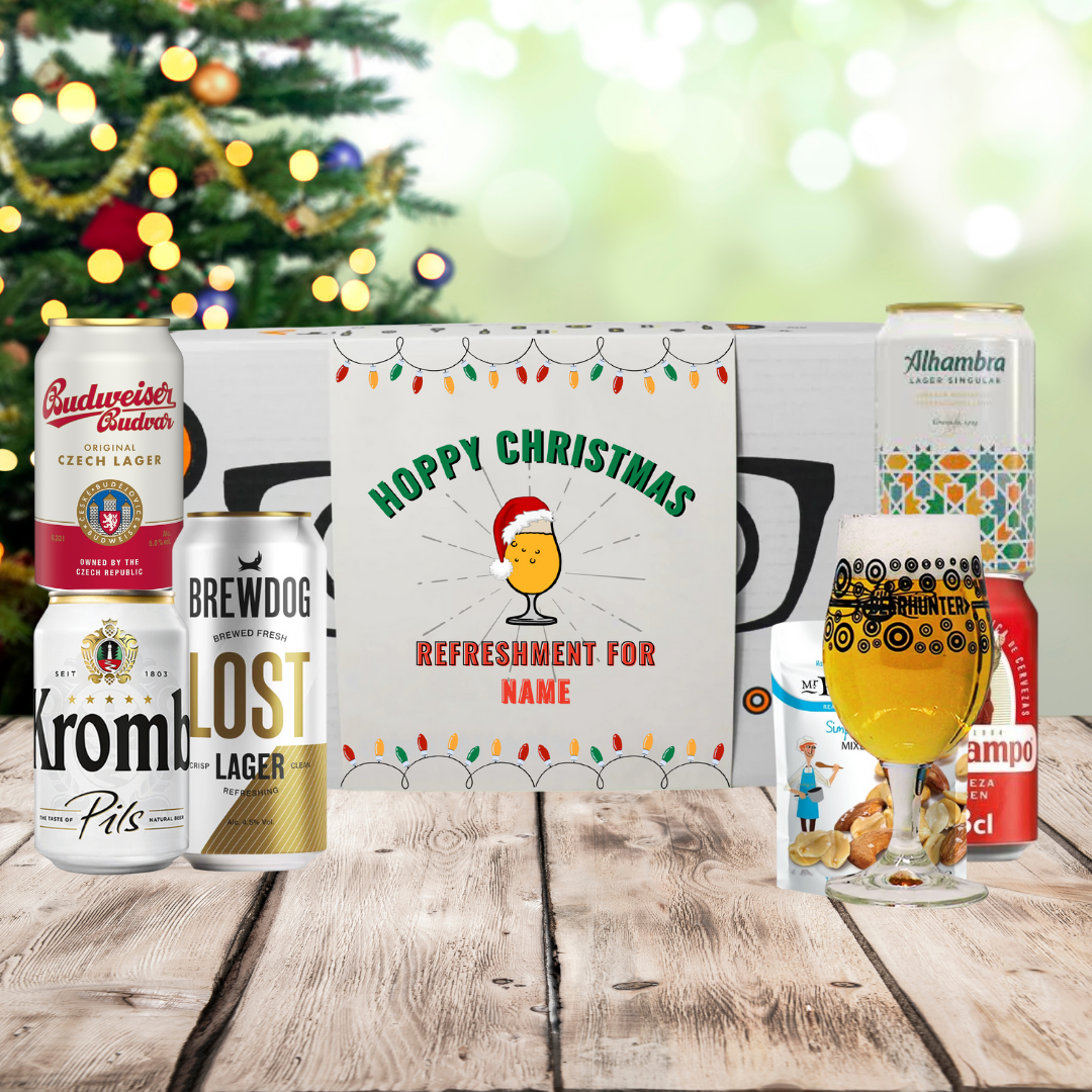 Personalised Premium Lager Christmas Craft Beer Gift Set - IPA, Pale Ale & Lager (5 x 330ml)