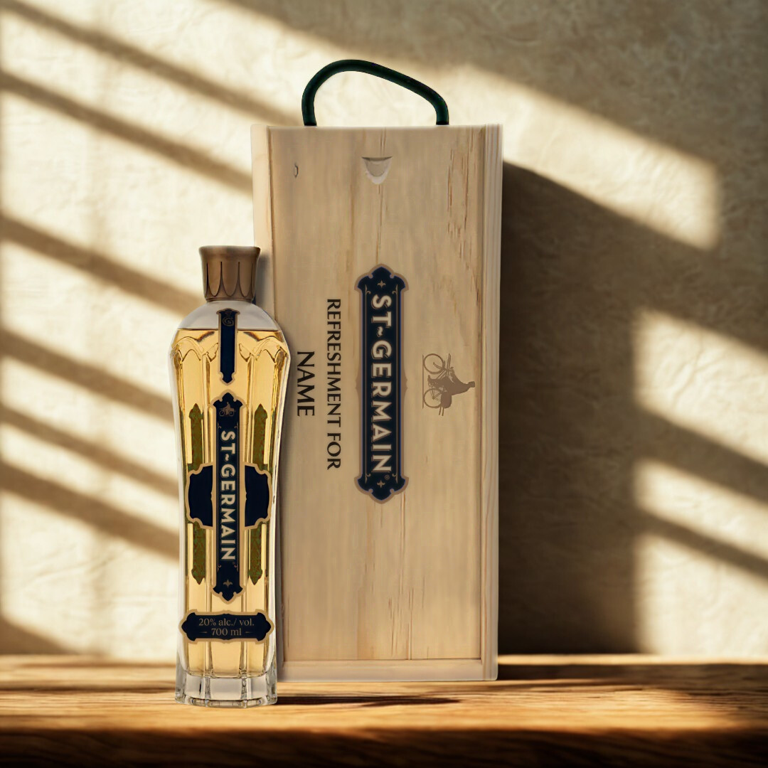 Personalised St-Germain Elderflower Liqueur Gift Set - 70cl (20% ABV)