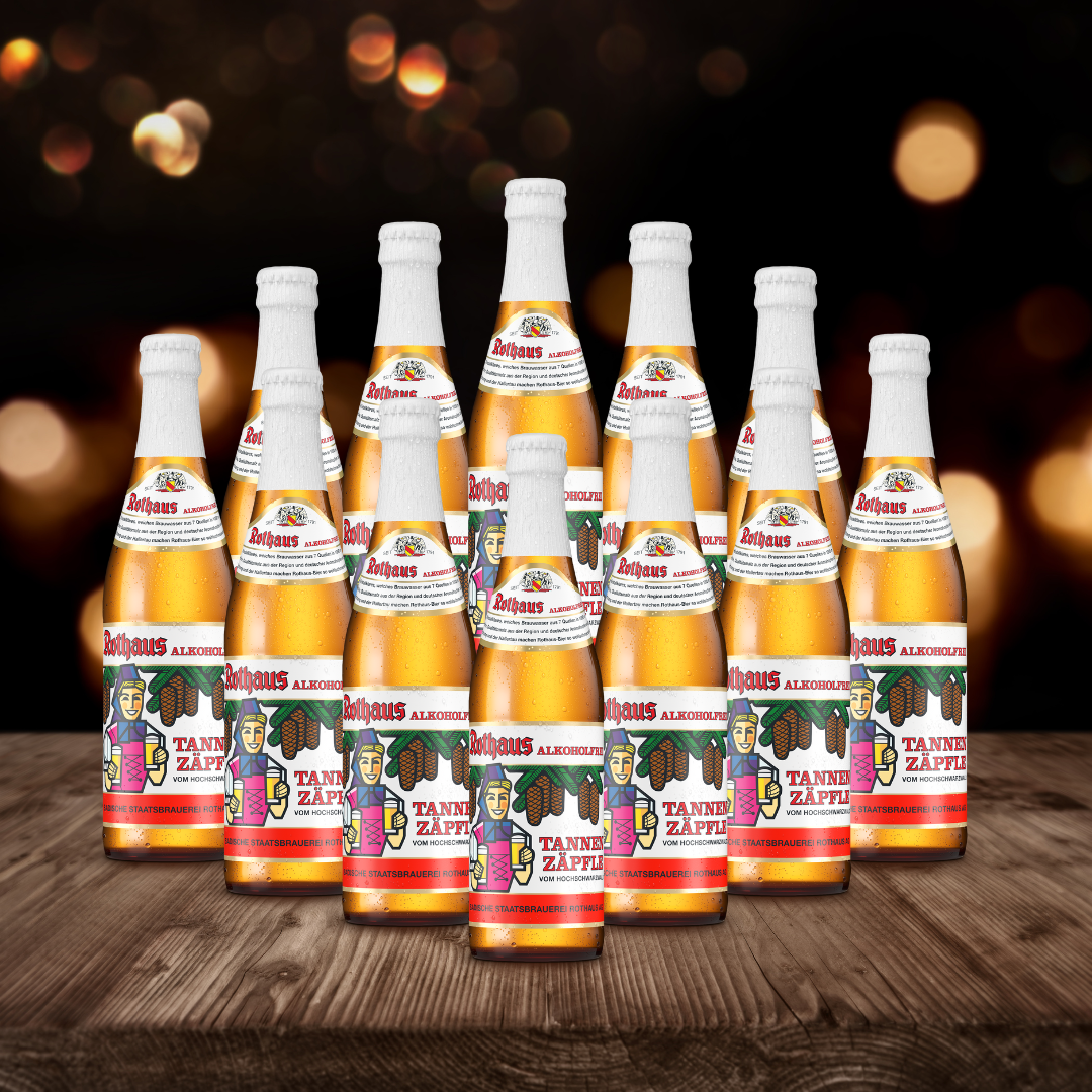Rothaus German Alkoholfrei Tannenzäpfle Pils 330ml Bottles - 0.4% ABV (12 Pack) - BBE 4/3/26