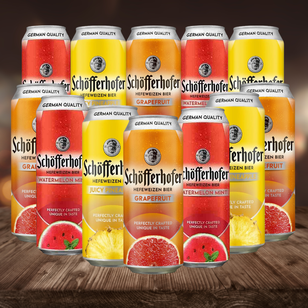 Schöfferhofer Pineapple, Watermelon & Grapefruit German Low Alcohol Beer Mixed Case – 2.5% ABV (12 Pack)