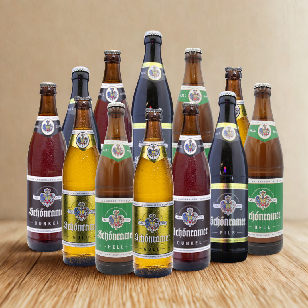 Schönramer German Beer Mixed Case 500ml Bottles – Gold, Helles, Dunkel & Pils (12 Pack)
