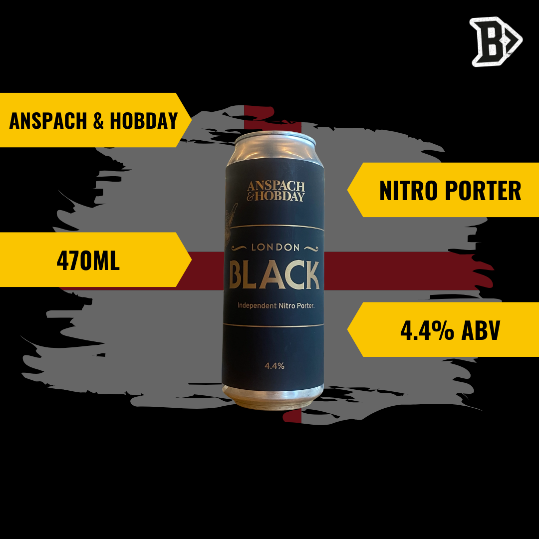 Anspach & Hobday London Black Nitro Porter 470ml - 4.4% ABV (12 Pack)