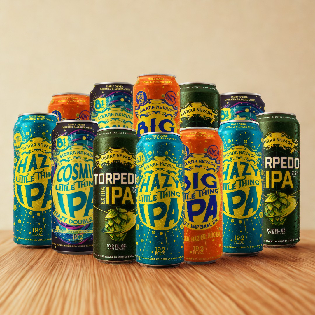Sierra Nevada Beer Mixed Case - Hazy, Cosmic, Big & Torpedo Extra - 473ml Cans (12 Pack)