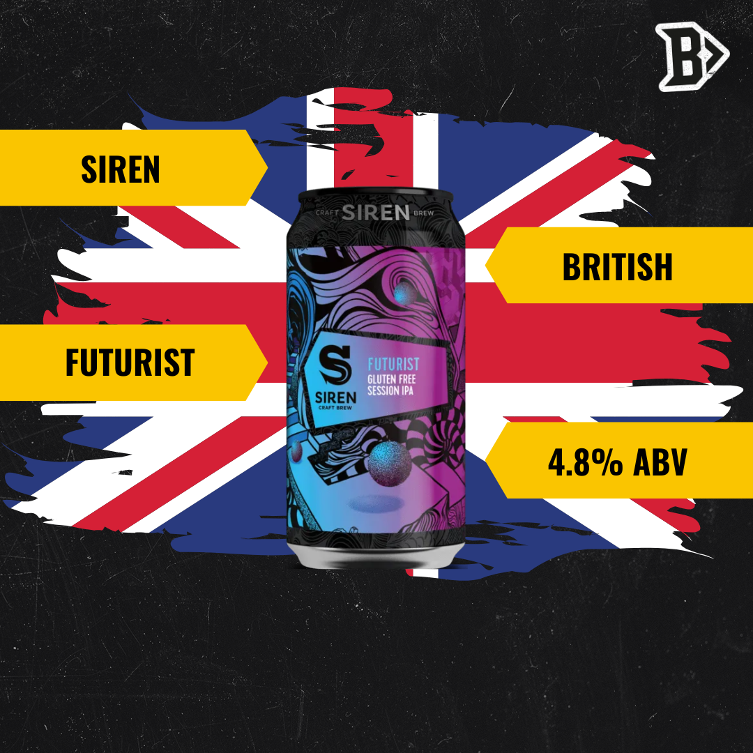 Siren Futurist British Gluten Free IPA 440ml Cans - 4.8% ABV (12 Pack)