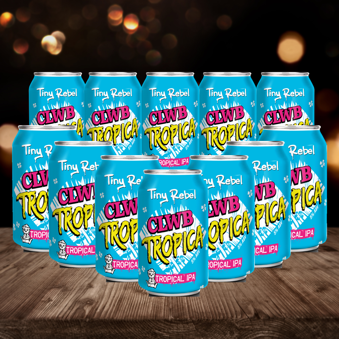 Tiny Rebel British CLWB Tropica IPA 330ml Cans - 5.00% ABV (12 Pack) - BEERHUNTER