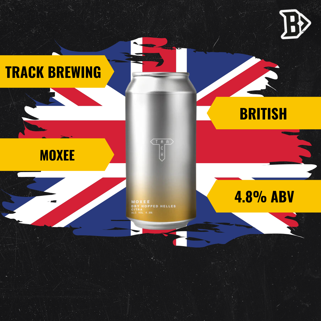 Track Brewing Moxee Dry Hopped Hells British Gluten Free Lager 440ml Cans - 4.8% ABV (12 Pack)