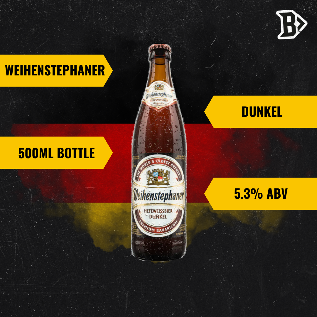 Weihenstephaner Hefeweissbier Dunkel 500ml Bottles (12 Pack) - 5.3% ABV - BEERHUNTER
