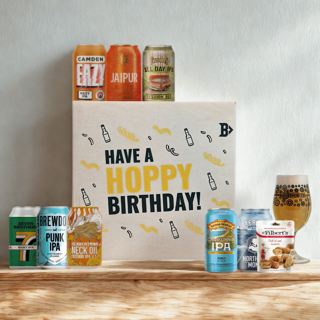 World IPA Hoppy Birthday Gift Box with Glass - (8 Pack)