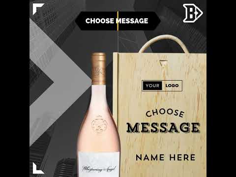 Personalised Whispering Angel Rose Wine Corporate Gift Set (75cl)