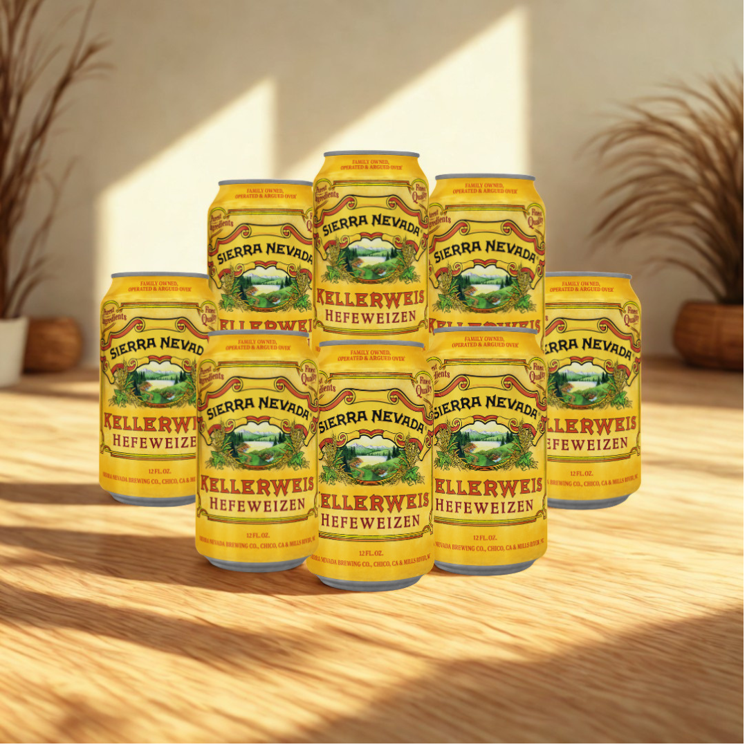 Sierra Nevada Kellerweis Hefeweizen – American German-Style Wheat Beer (8 Pack)