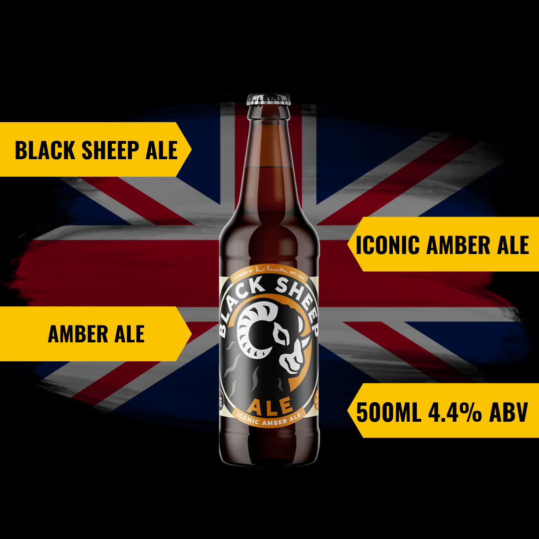 Black Sheep Amber Ale 500ml Bottles (12 Pack) – 4.4% ABV