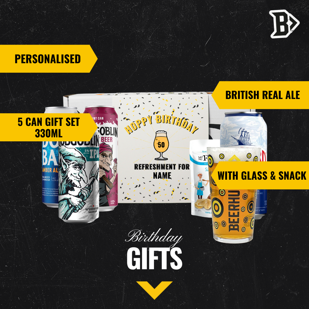 Personalised British Ale Birthday Craft Beer Gift Set - (4 x 330ml)