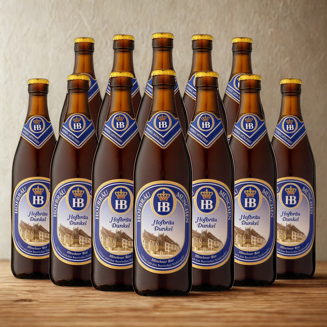 Hofbräu Dunkel German Dark Lager 500ml Bottles - 5.5% ABV (Multipack)