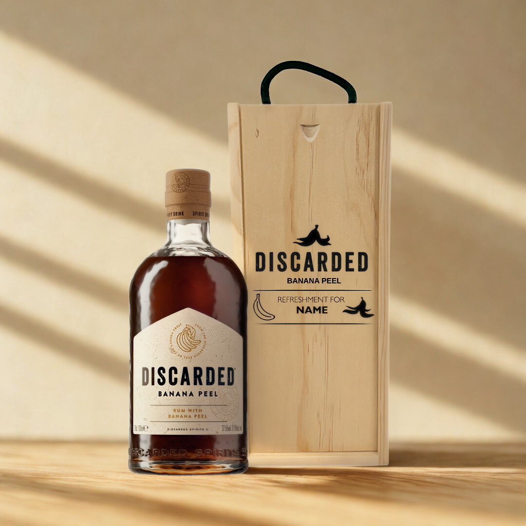 Personalised Discarded Banana Peel Rum Gift Set  - 70cl (37.5% ABV)