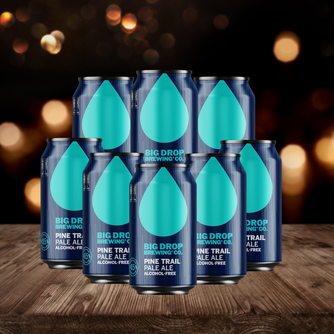 Big Drop Pine Trail Pale Ale British Alcohol-Free Pale Ale 330ml Cans - 0.5% ABV (Multipack)