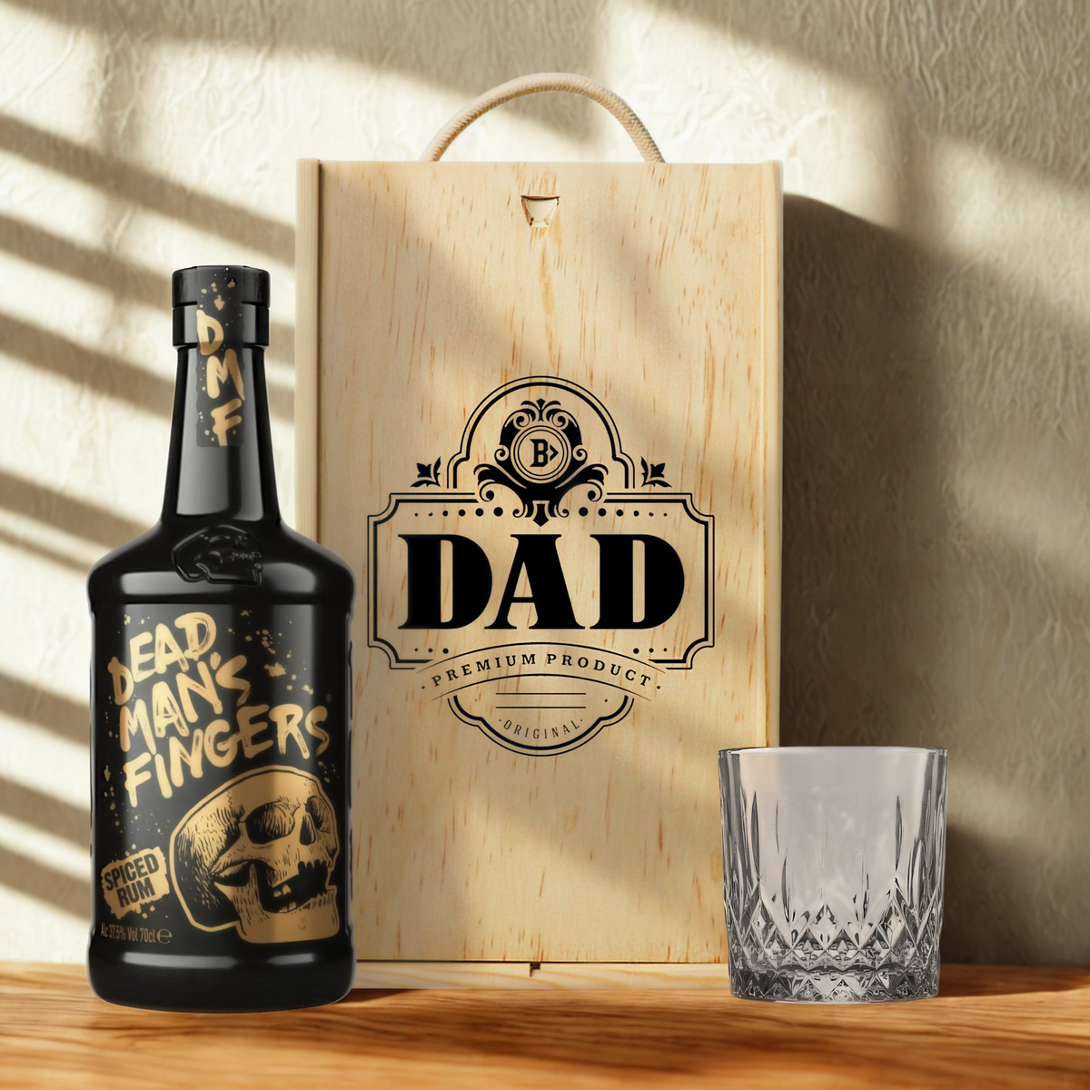 Best Dad Dead Mans Fingers Spiced Rum Gift Set with Glass - 70cl