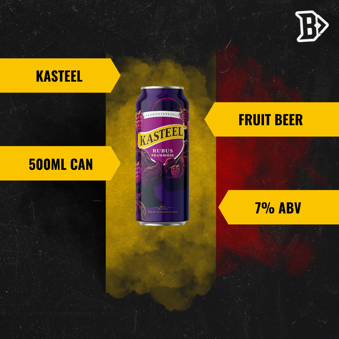 Kasteel Belgian Rubus Framboise 500ml Cans – 7% ABV (12 Pack)