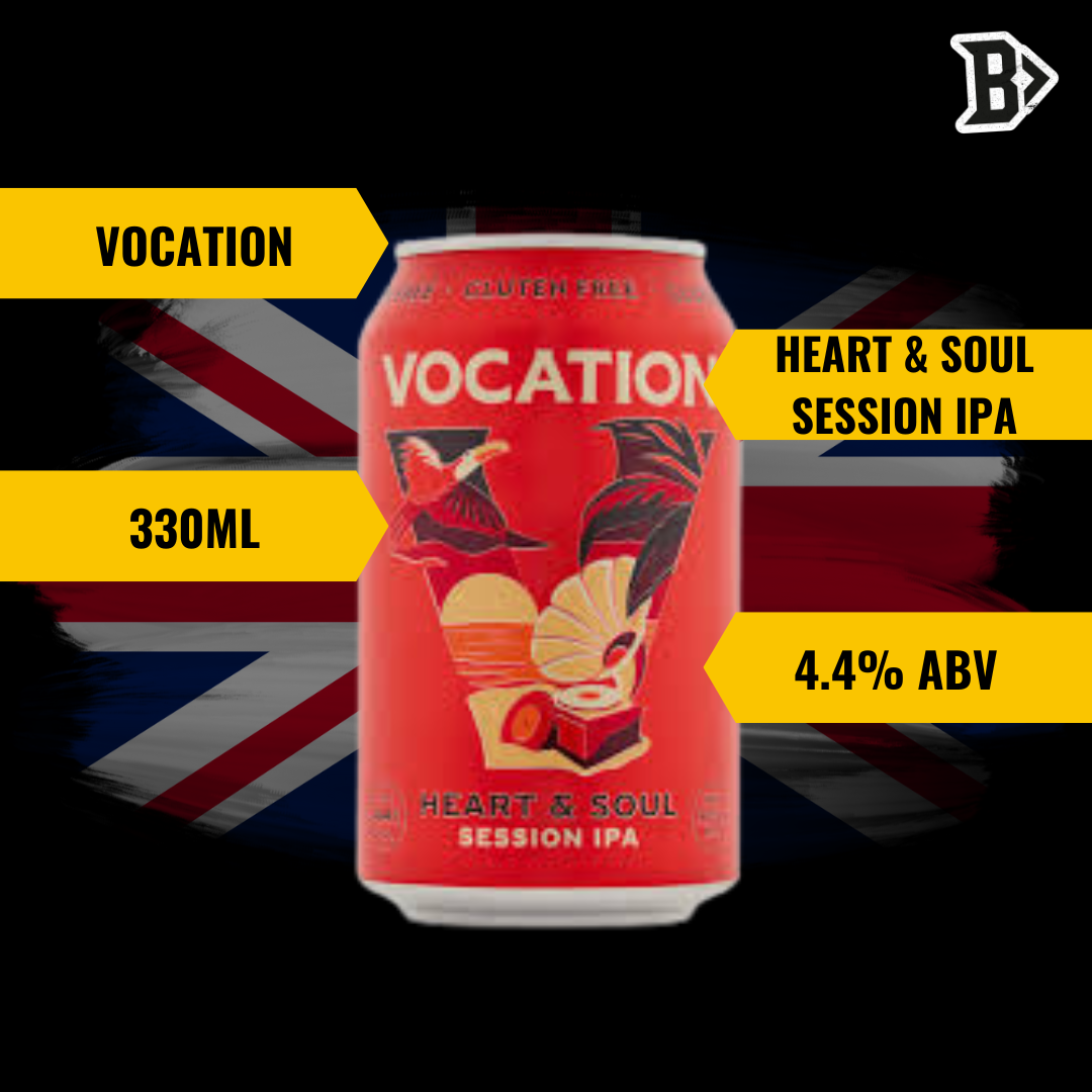 Vocation HEART & SOUL British Alcohol Free Session IPA 330ml Cans – ABV 4.4% (12 Pack)
