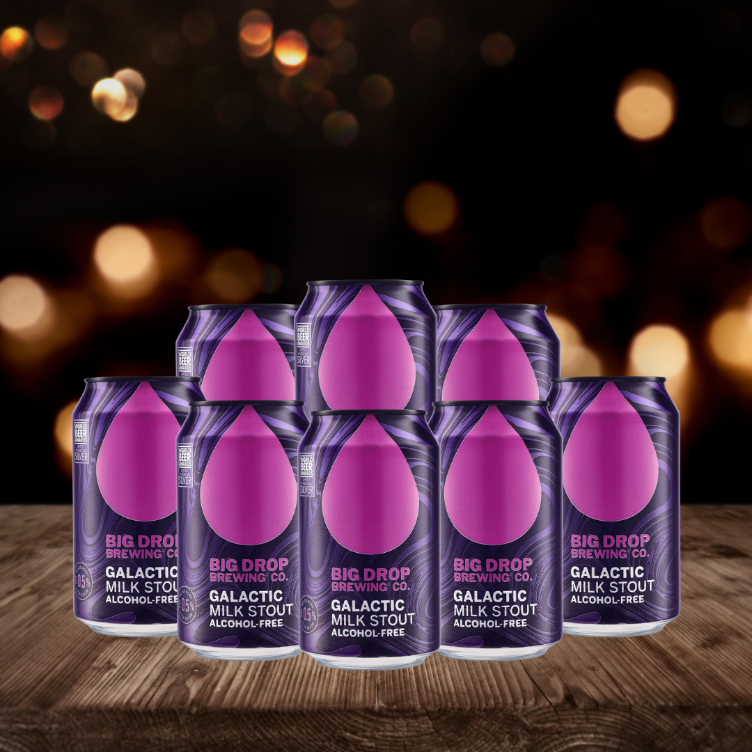 Big Drop Galactic Stout Non - Alcoholic 330ml Cans - 0.5% ABV (Multipack)