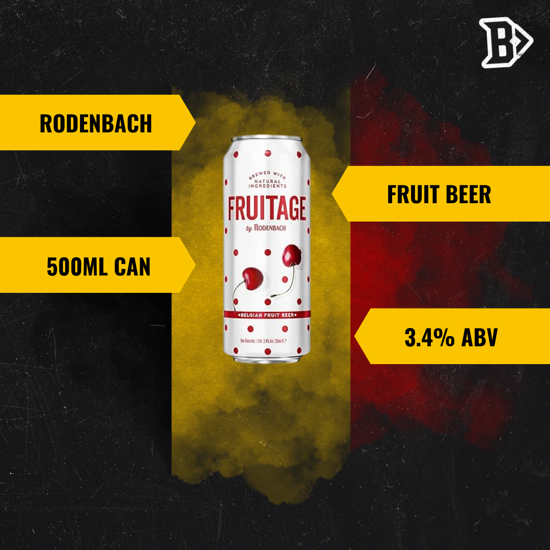 Rodenbach Fruitage Belgian Fruit Beer 500ml Cans – 3.4% ABV (12 Pack)