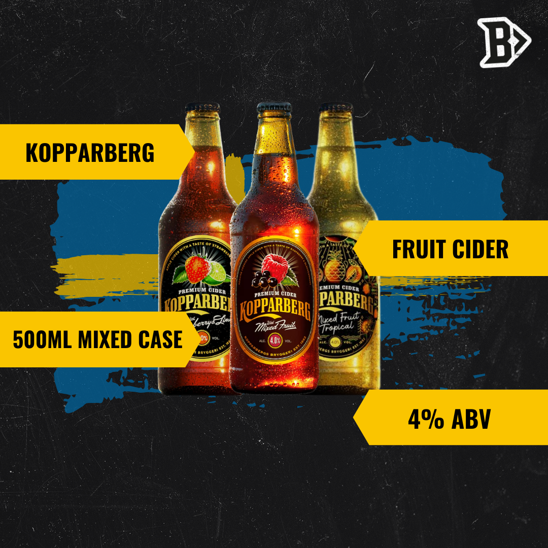 Kopparberg Cider Mixed Case Variety Pack 500ml ABV 4% (12 pack)
