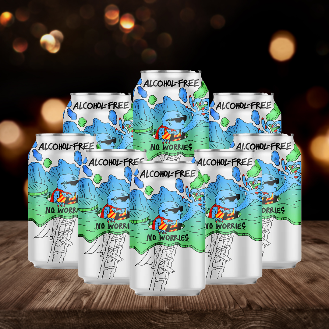 Lervig NO WORRIES PILS British Alcohol Free Pilsner 330ml Cans – ABV 0.0% (Multipack)