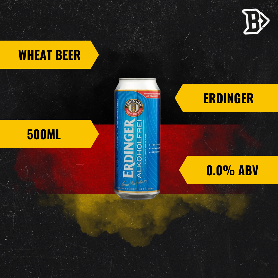 German Alcohol-Free Wheat Beer Paulaner & Erdinger Mixed Case 500ml Cans 0.0% ABV (12 Pack)