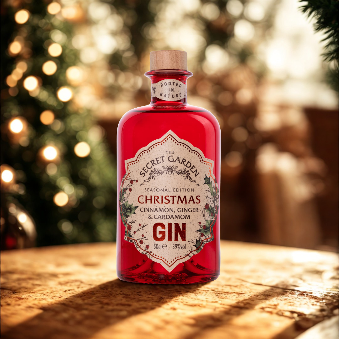 The Secret Garden Christmas Gin - Cinnamon, Ginger &amp; Cardamom - 39% ABV (50cl)