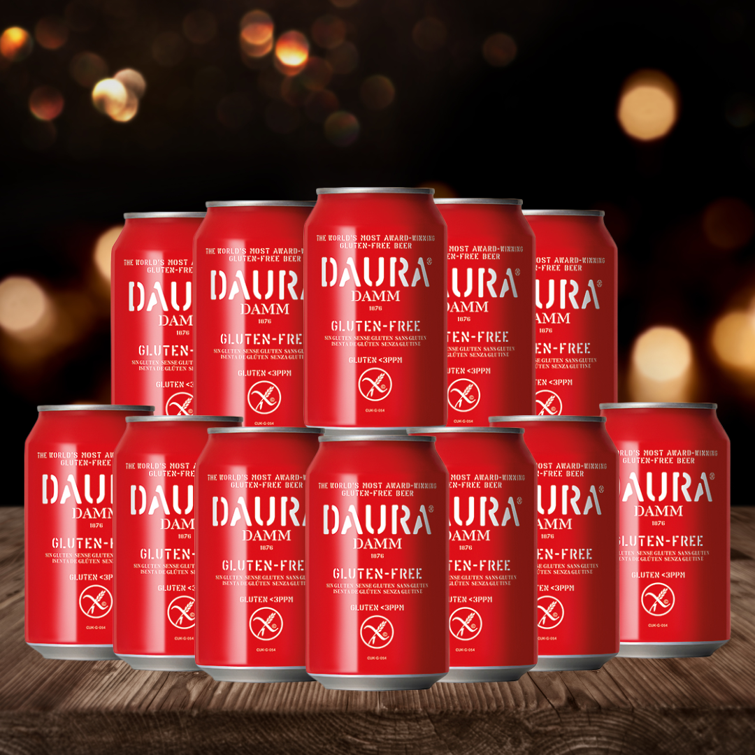 Daura DAMM British Gluten Free Lager 330ml Cans – ABV 5.4% (12 Pack)