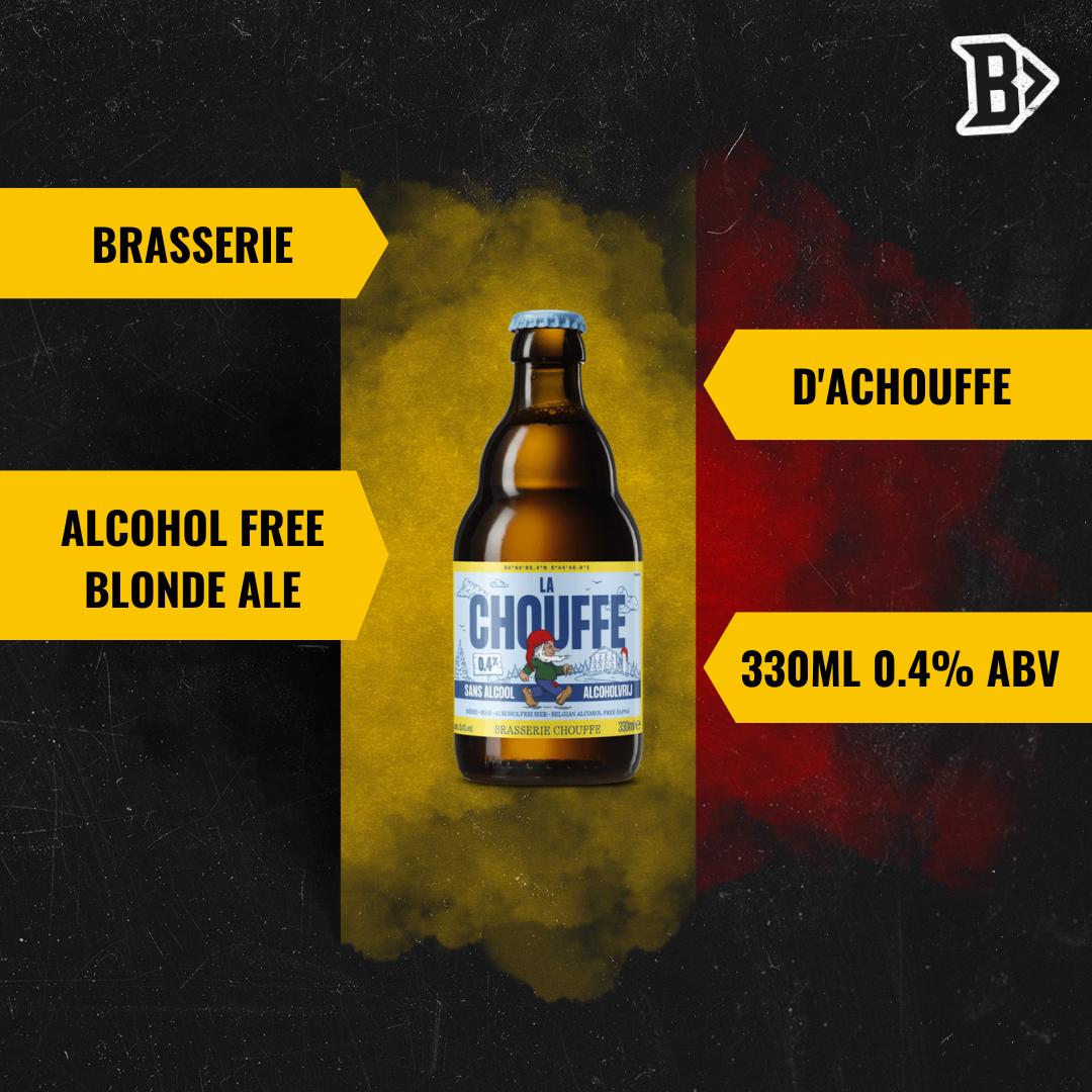 Brasserie D'achouffe CHOUFFE Belgian Alcohol-Free Blonde Ale 330ml Bottles - ABV 0.4% (Multipack)
