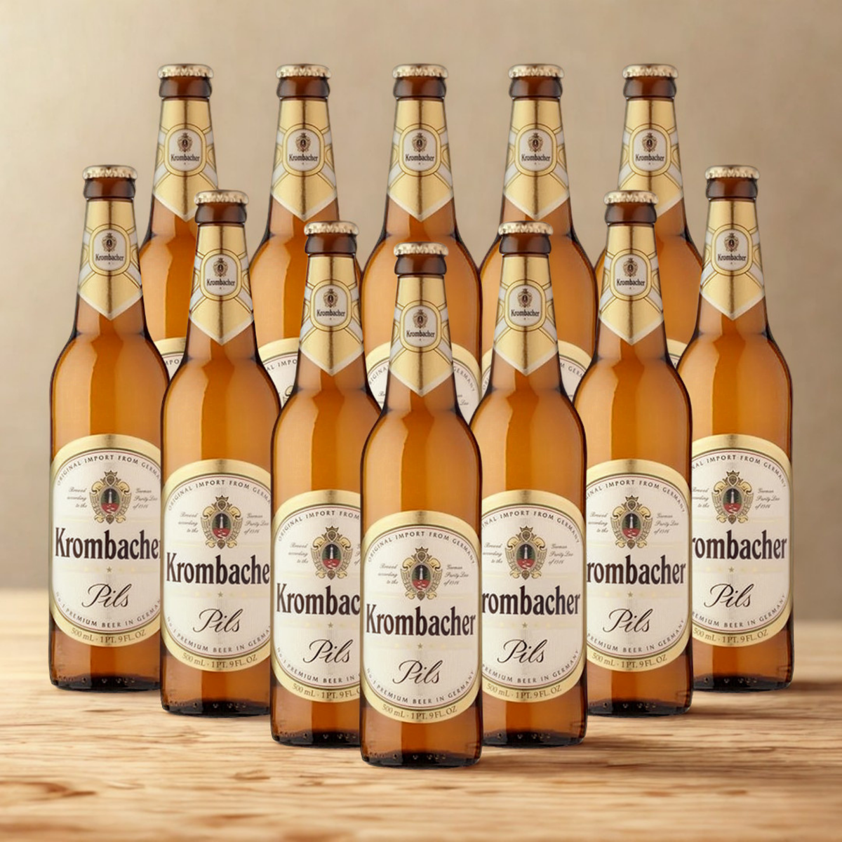 Krombacher Pils German Premium Lager 500ml Bottles - 4.8% ABV (Multipack)