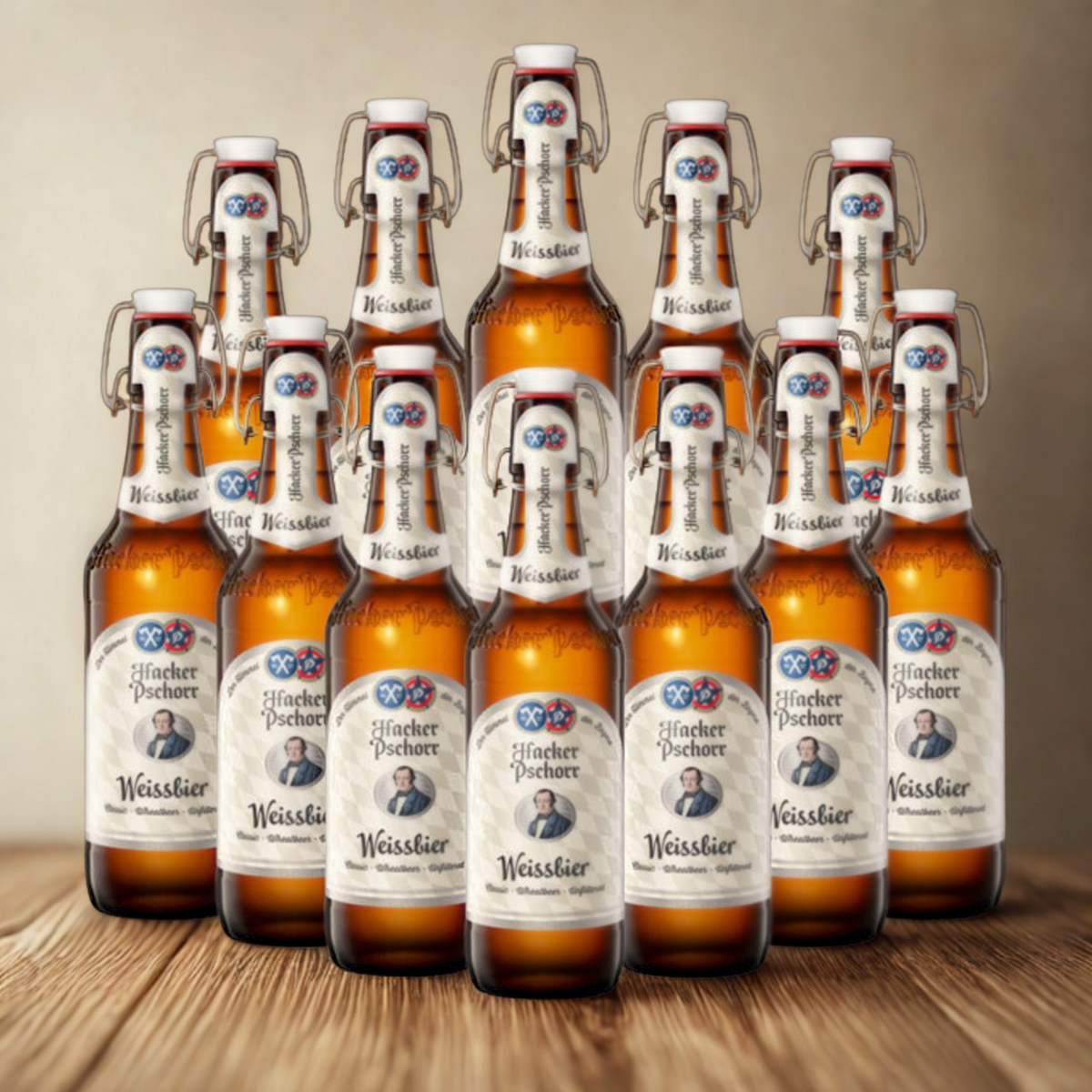 Hacker Pschorr Hefe Weissbier German Wheat Beer 500ml Bottles 5.5% ABV (Multipack)