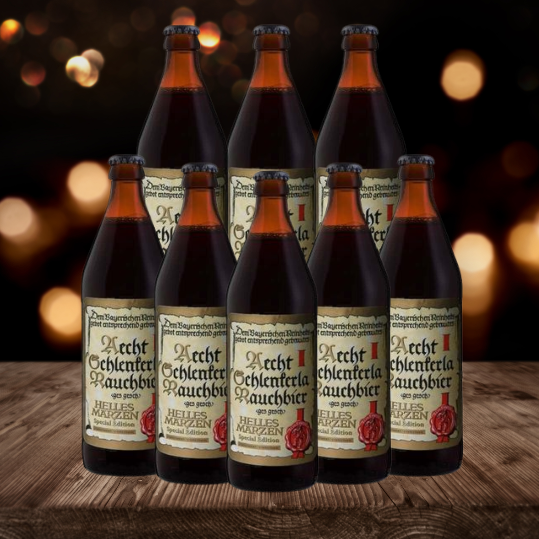 Schlenkerla Rauchbier German Helles Marzen 500ml Bottles - 5.1% ABV (8 pack) BBE - 04/26