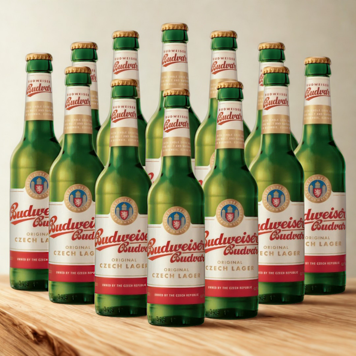 Budweiser Budvar Czech Lager 330ml Bottles - 5% ABV (Multipack)