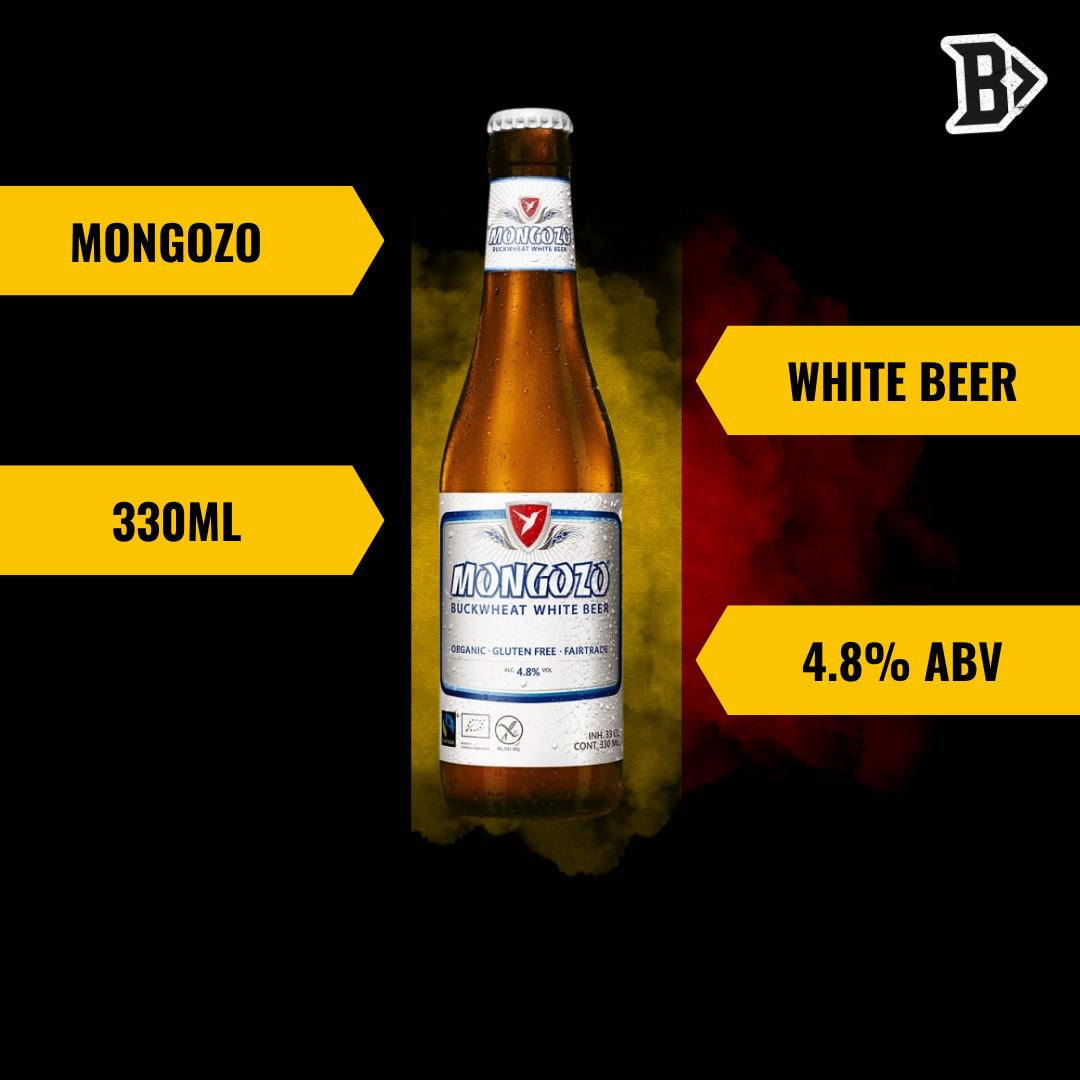 Mongozo Buckwheat Belgium Gluten Free Wheat Beer 330ml Bottles - 4.8% ABV (12 Pack)