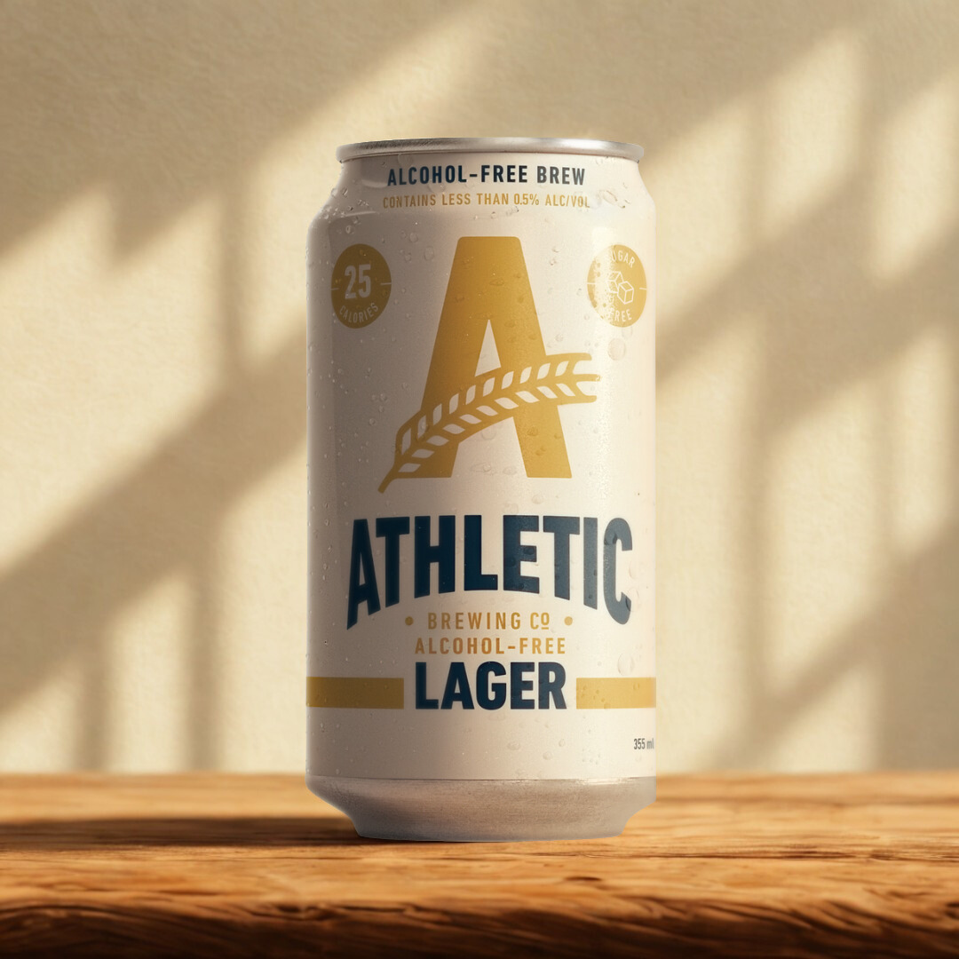 Athletic Brewing Alcohol-Free Mixed Case (Upside Dawn, Free Wave, Wild IPA & Lager) 355ml Cans – (12 Pack)