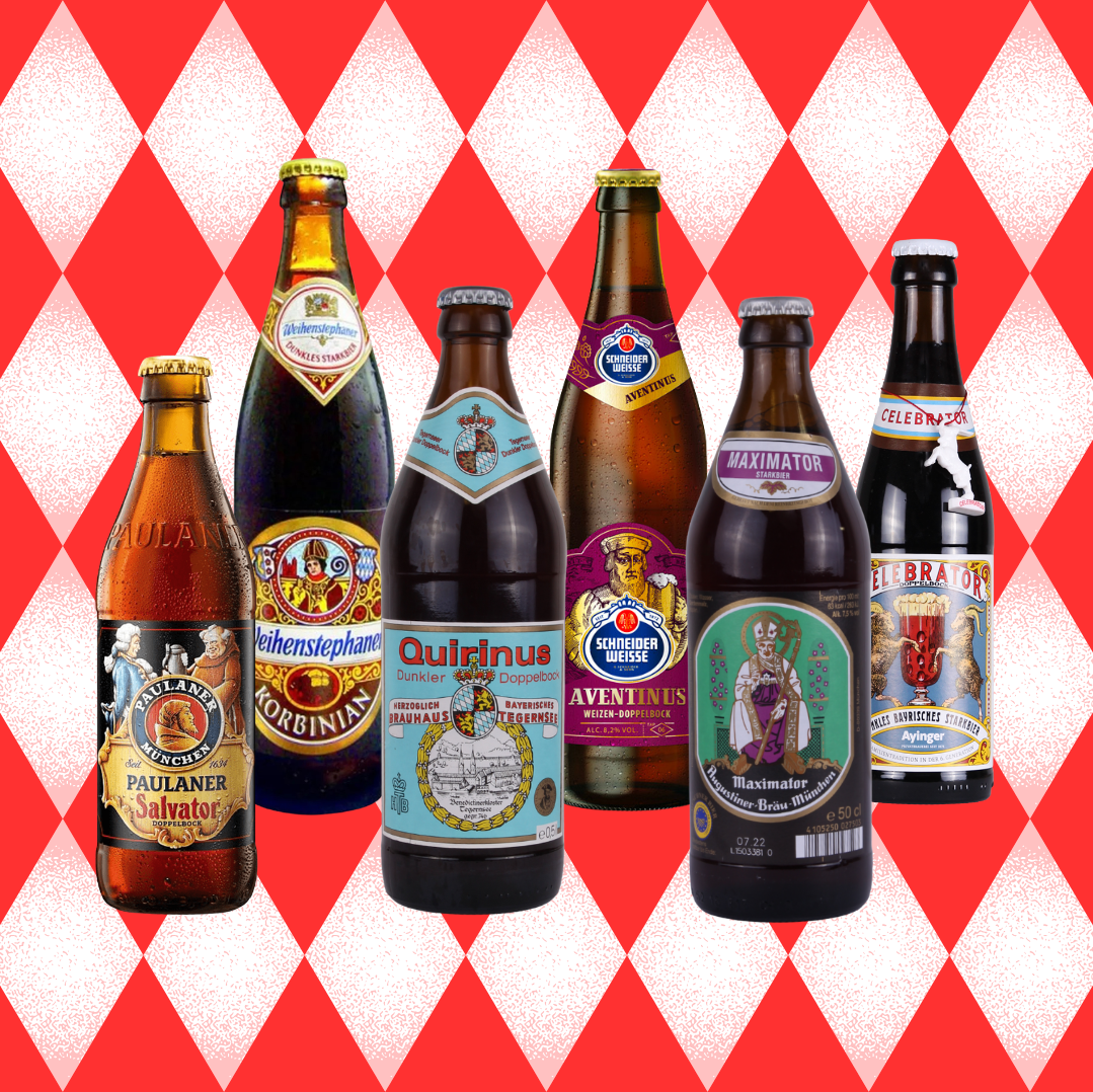 German Doppelbock Starkbier Festival Mixed Case (Augustiner, Paulaner, Ayinger, Schneider, Tegernseer & Weihenstephan) – 7–8.2% ABV (6 Pack)