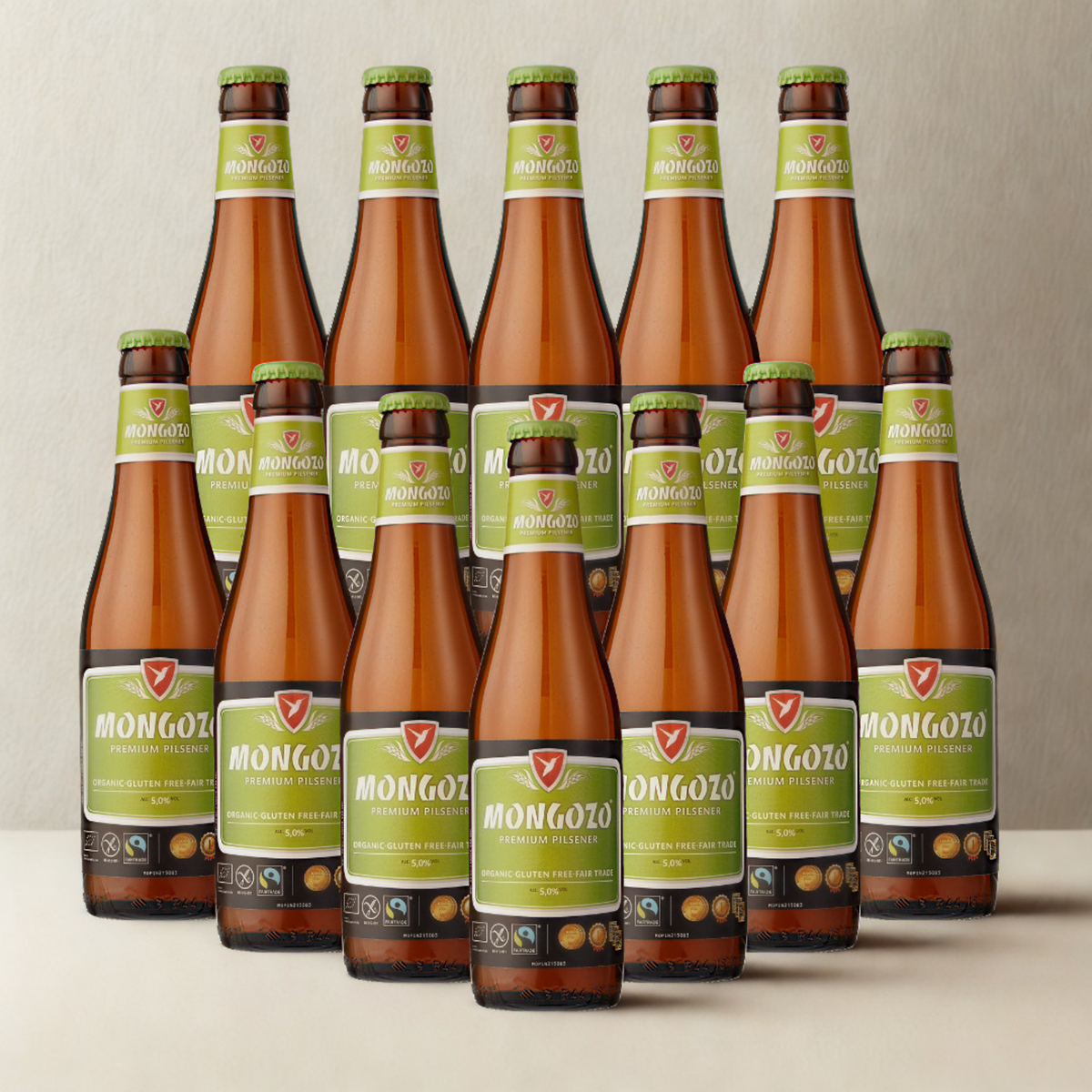 Mongozo Gluten Free Premium Pilsner 330ml Bottles - 5.0% ABV (Multipack)