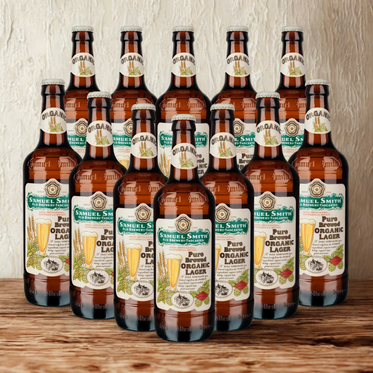 Samuel Smith's British Pure Brewed Organic Lager 355ml Bottles - 5.00% ABV (Multipack)