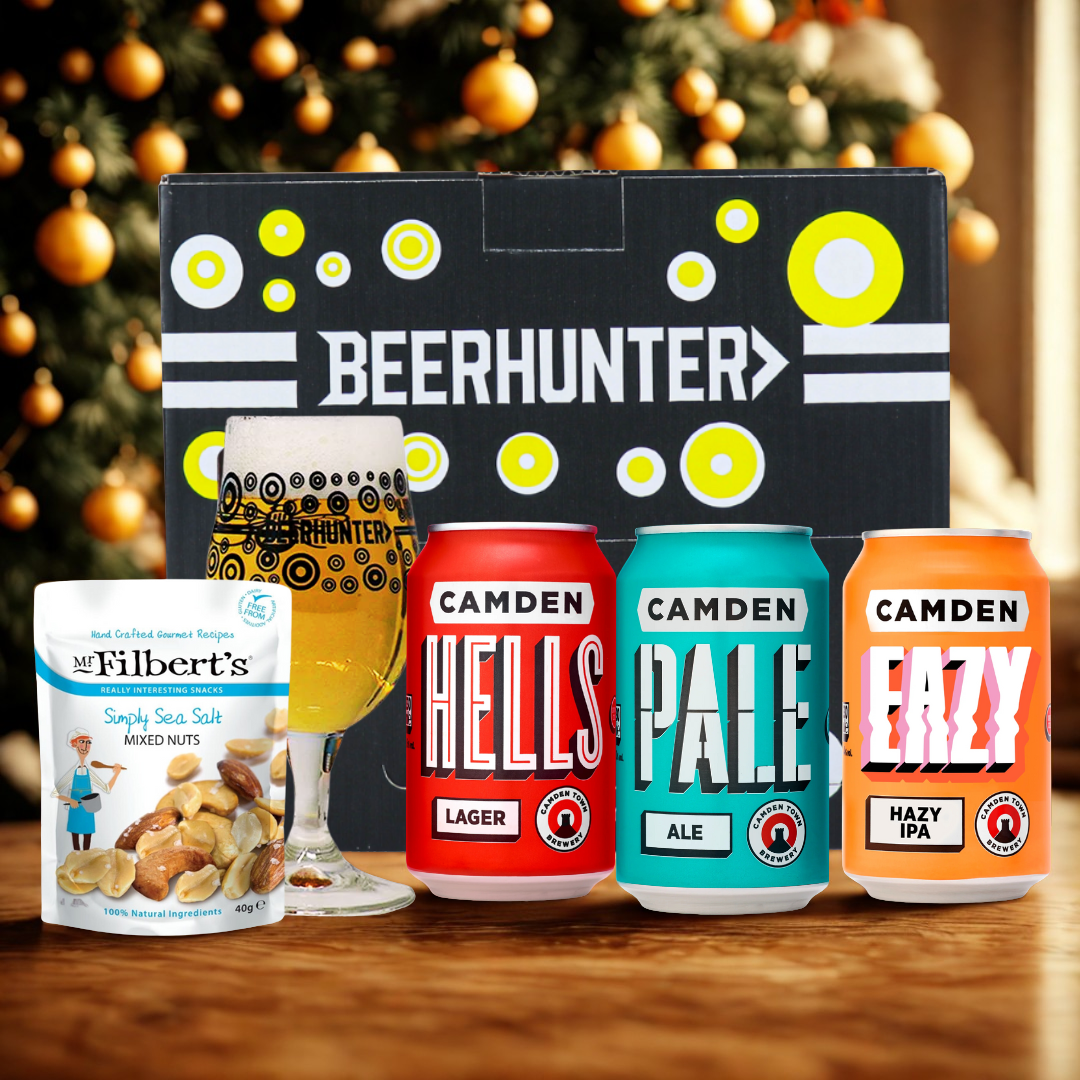 Camden Town Brewery Hells Craft Beer Gift Set with Beerhunter Glass (4.6% ABV)