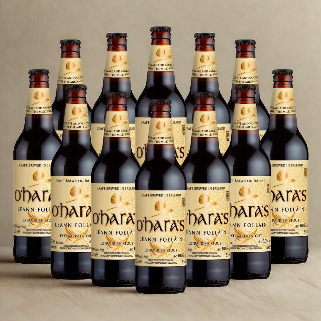 O'hara's Leann Folláin Irish Stout 500ml Bottles - 6% ABV (12 Pack)
