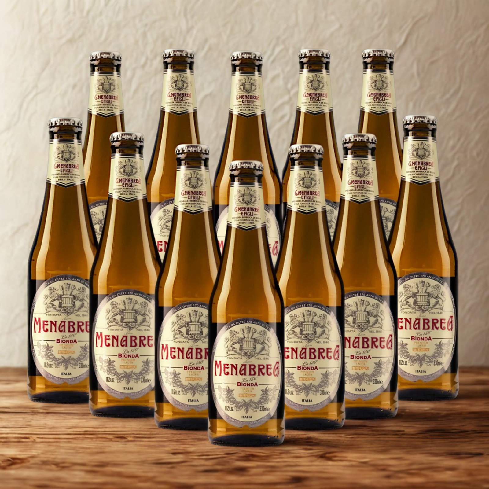 Menabrea Lager 4.8% ABV 330ml Bottles (Multipack)